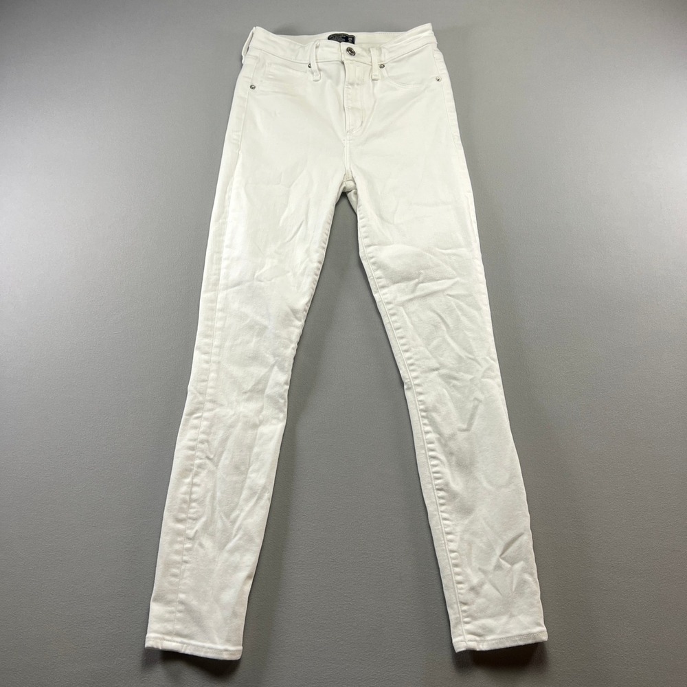 Abercrombie & Fitch Simone Super Skinny Jeans Women's 0 White Denim High Rise